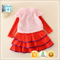 bebé niñas invierno abrigo de pieles + vestido / moda niños niñas cuesta vestido conjunto trajes